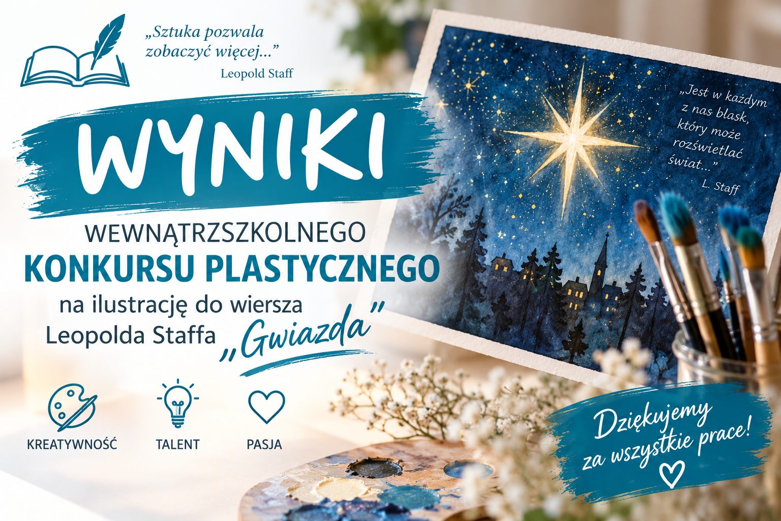 Rozstrzygnięcie Konkursu plastycznego na ilustrację do wiersza