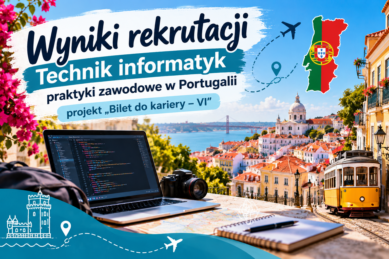 Wyniki rekrutacji Technik informatyk- praktyki zawodowe w Portugalii – projekt „Bilet do kariery – VI”